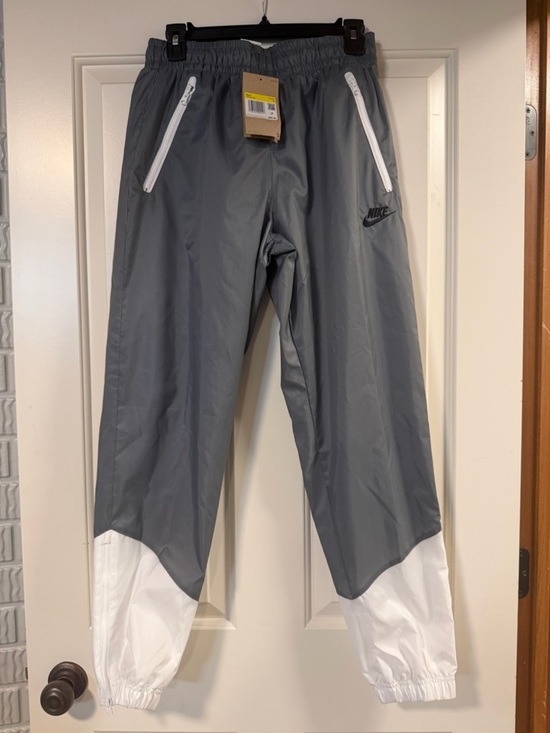 Nike Other - Nike Windbreaker Jogger Pants Mens Small Gray White Zip Ankle NWT